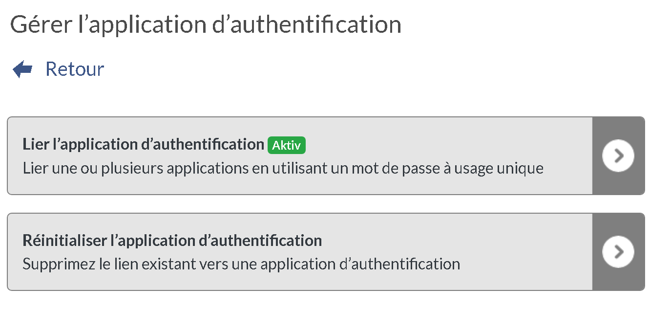 Authenticator App verwalten