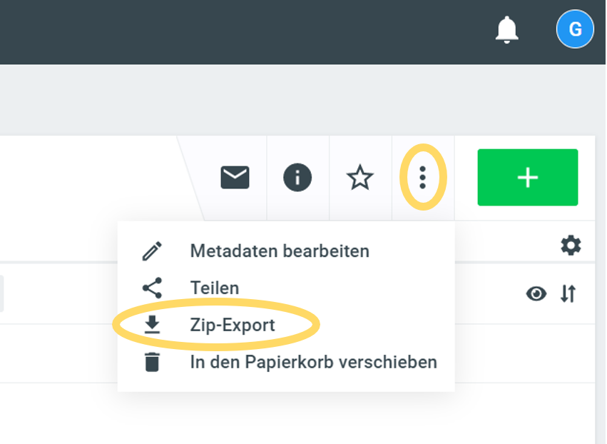 Alle Dokumente einer Sitzung herunterladen