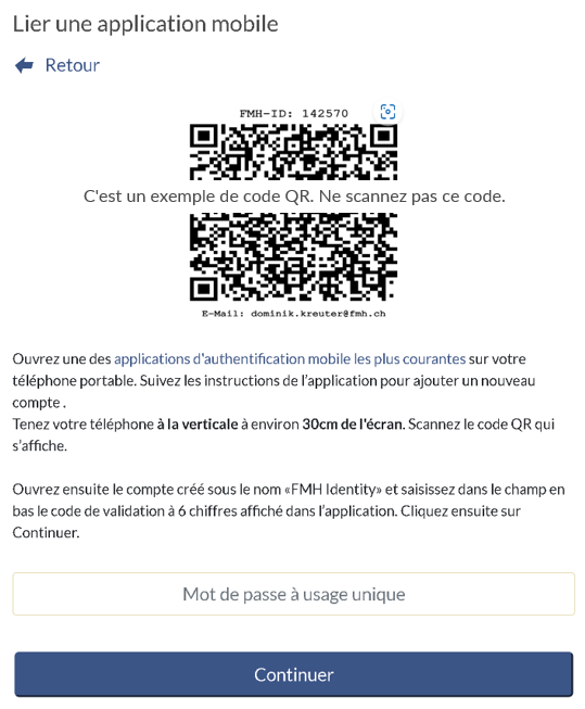 Lier une application mobile